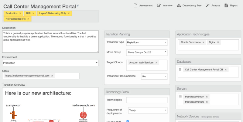 The results of your interview are automatically populated into the application view