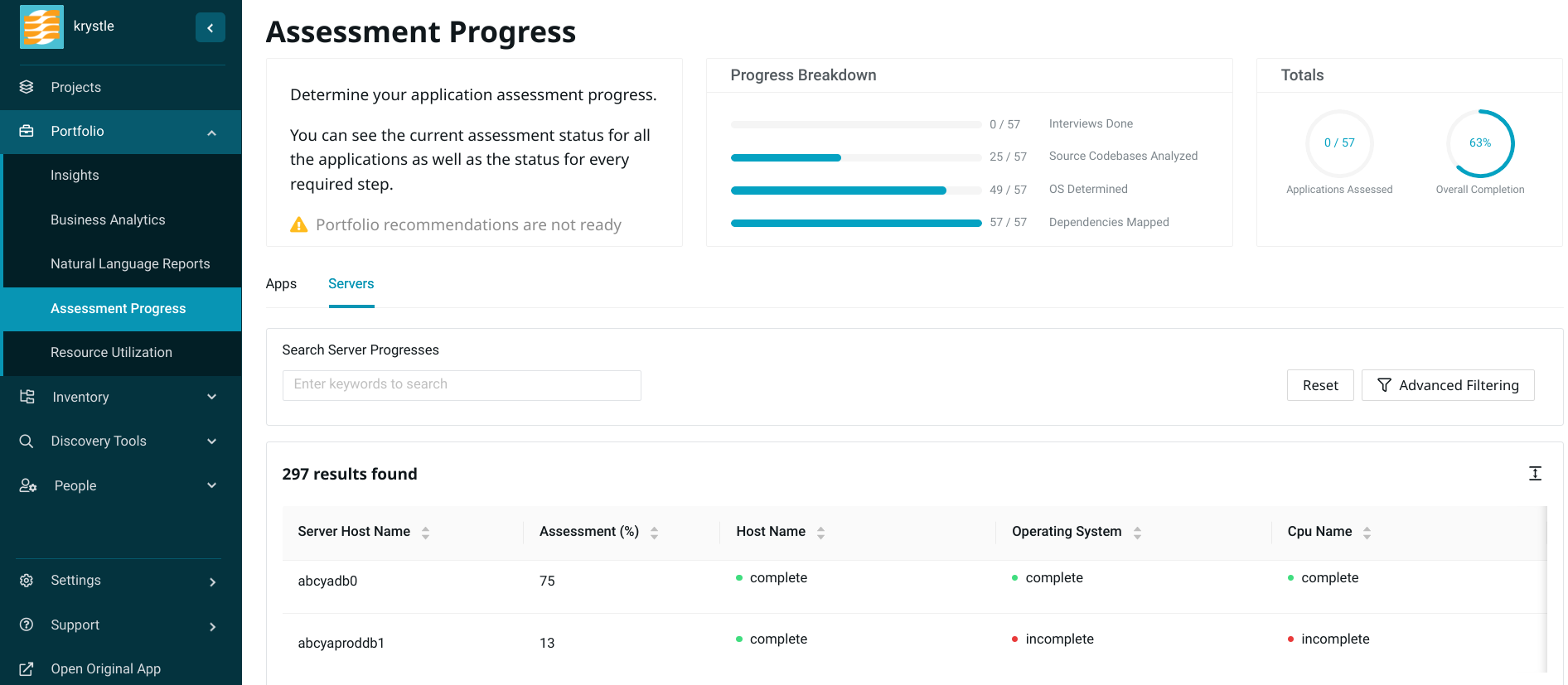 Introducing Server Assessment Progress View on Tidal Accelerator