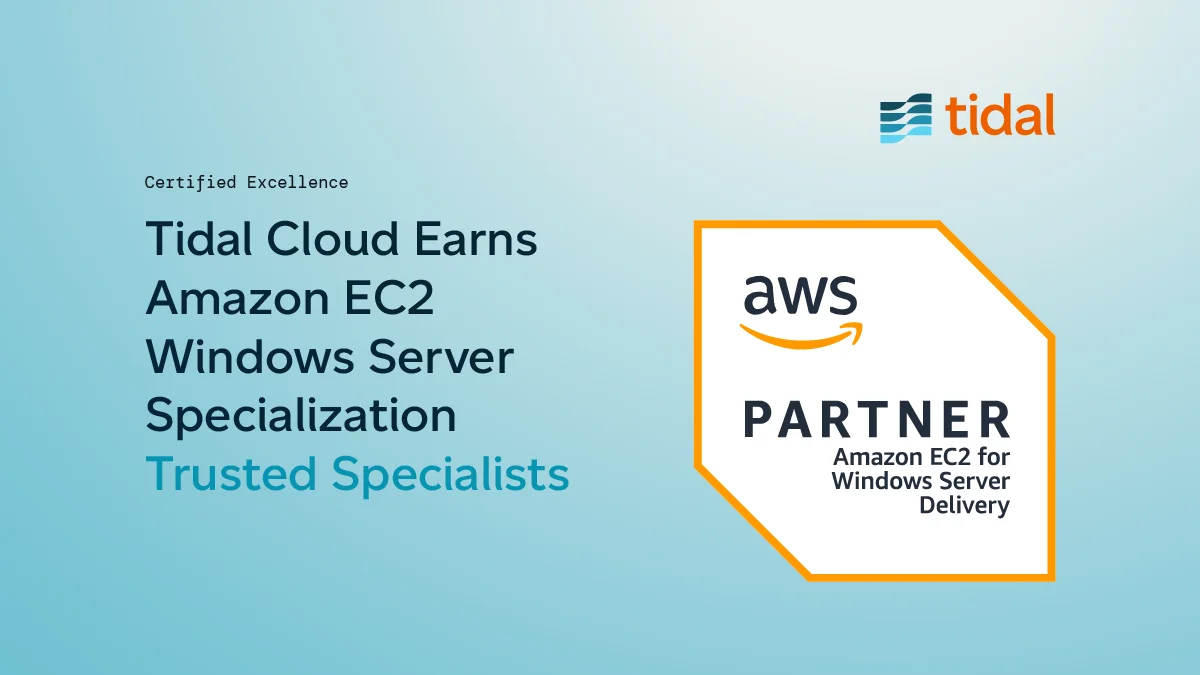 Tidal Cloud Earns Amazon EC2 Windows Server Specialization